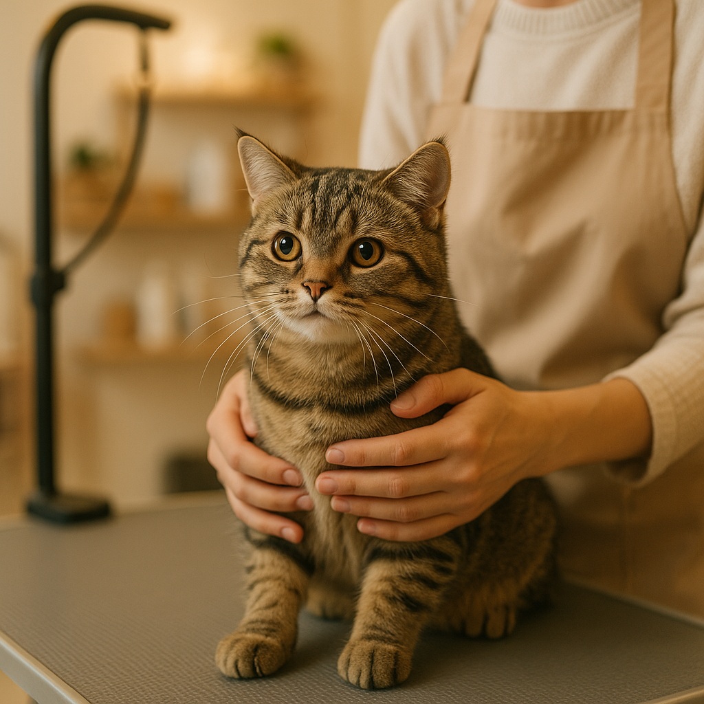 Приучение котика к грумингу